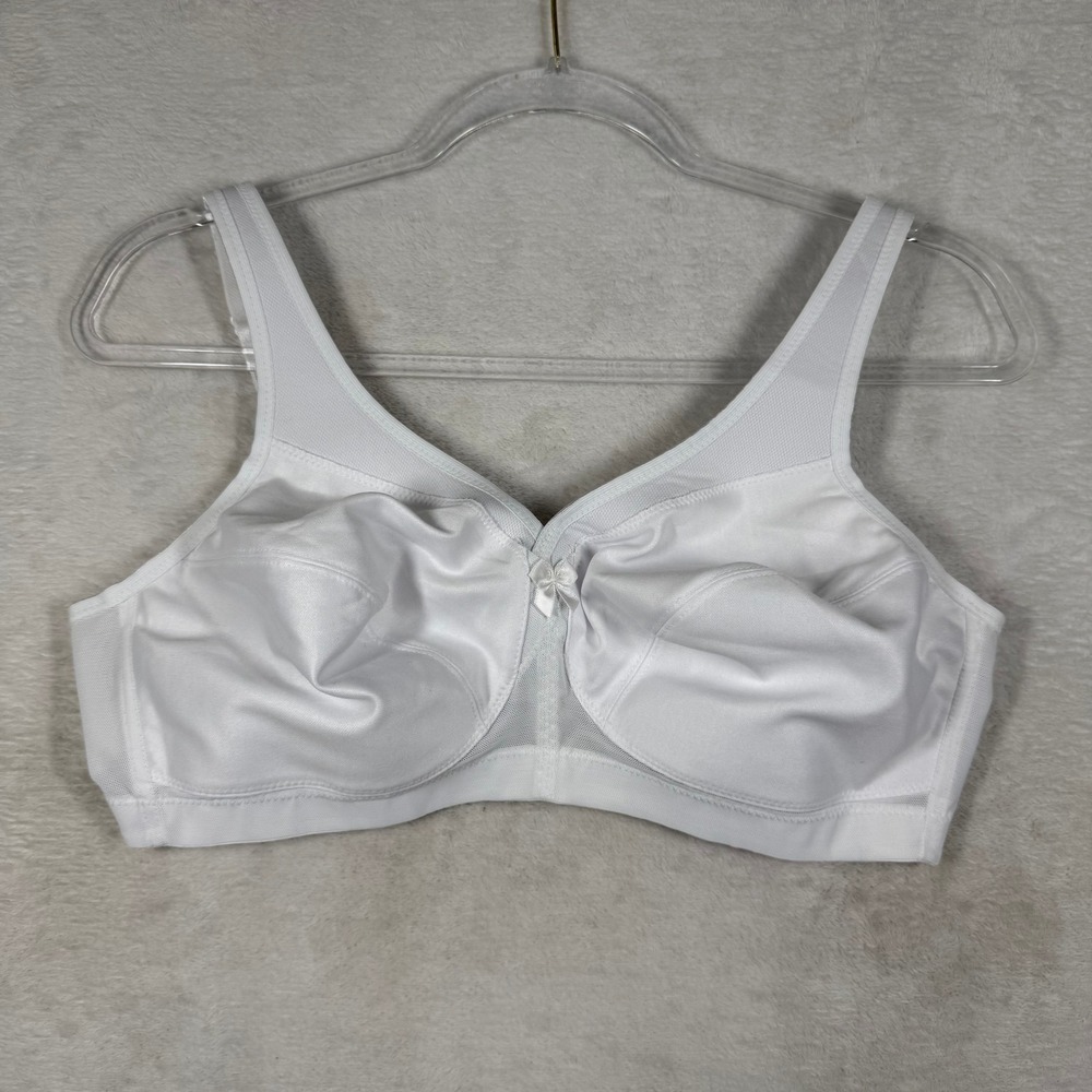 Glamorise MagicLift Support Bra 1005 White Wireless Full Figure 38D
